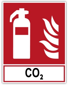 Brandschutzzeichen, Feuerlöscher CO2, 200 x 260mm