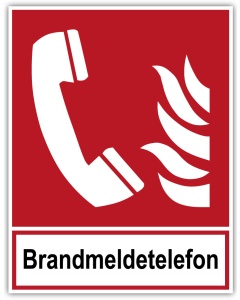 Brandschutzzeichen, Brandmeldetelefon, 200 x 260mm