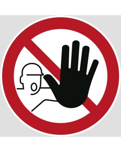 Verbotszeichen, Zutritt für Unbefugte verboten, 12,5-50mm 10/Bogen