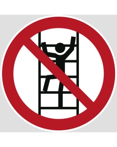 Verbotszeichen, Besteigen für Unbefugte verboten, 12,5-50mm 10/Bogen