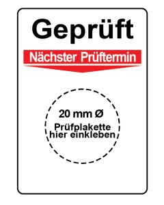 Grundplakette für Ø 20mm Prüfplaketten, je 5 Stk.