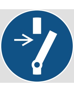 Gebotszeichen, Vor Wartung oder Reparatur freischalten, 12,5-50mm 10/Bogen