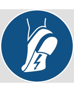 Gebotszeichen, Antistatisches Schuhwerk benutzen, 12,5-50mm 10/Bogen