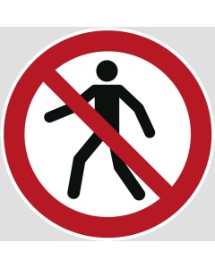 Verbotszeichen, Für Fußgänger verboten, 12,5-50mm 10/Bogen