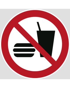 Verbotszeichen, Essen und Trinken verboten, 100-400mm