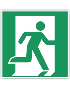 Rettungszeichen, Notausgang rechts, 150-300mm