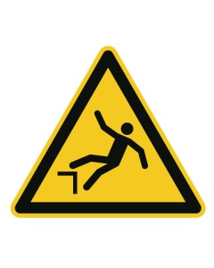 Warnzeichen, Warnung vor Absturzgefahr, ISO/ASR, 12,5-50mm 10/Bogen