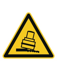 Warnzeichen, Warnung vor Kippgefahr beim Walzen, ISO/ASR, 12,5-50mm 10/Bogen