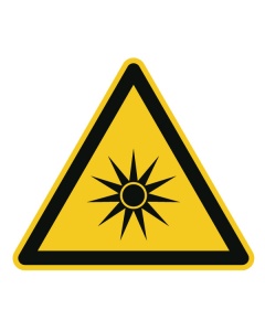 Warnzeichen, Warnung vor optischer Strahlung, 12,5-50mm 10/Bogen