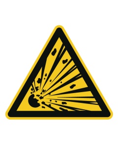 Warnzeichen, Warnung vor explosionsgefährlichen Stoffen, ISO/ASR, 12,5-50mm 10/Bogen