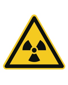 Warnzeichen, Warnung vor radioaktiven Stoffen oder ionisierender Strahlung, ISO/ASR, 12,5-50mm 10/Bogen