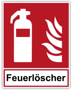 Brandschutzzeichen, Feuerlöscher, 200 x 260mm