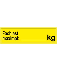 Regalbelastungsaufkleber Fachlast maximal, je 10 Stk.