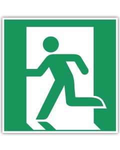 Rettungszeichen, Notausgang links, 150-300mm
