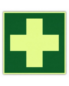 Rettungszeichen Erste Hilfe langnachleuchtend – ISO 7010 E003, Klasse C