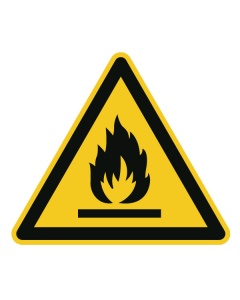 Warnzeichen, Warnung vor feuergefährlichen Stoffen, 12,5-50mm 10/Bogen