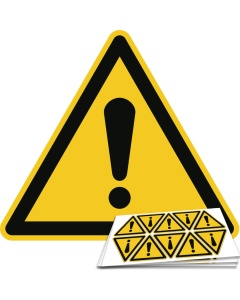 Warnschild - Allgemeines Warnzeichen, 10 pro Bogen