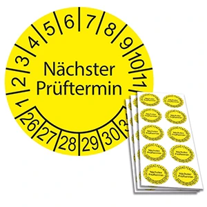 Allgemeine Prüfplaketten für betriebliche Kennzeichnung